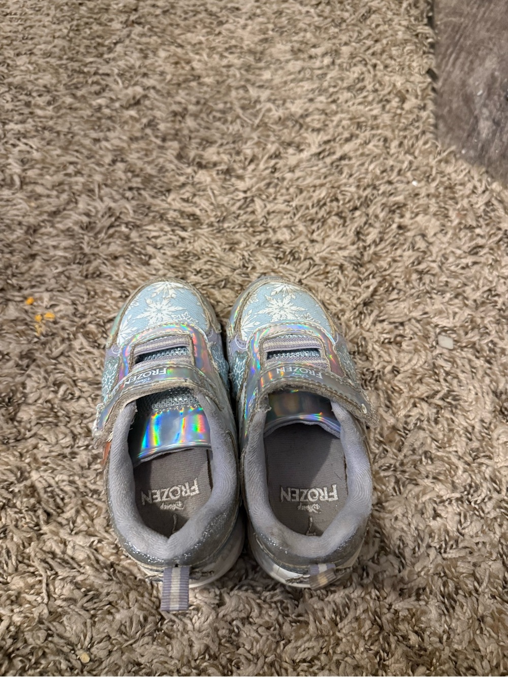 Disney Frozen Light Blue Kids' Sneakers with Iridescent Accents